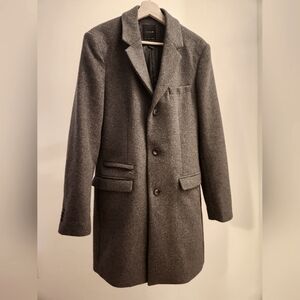 Grey wool overcoat